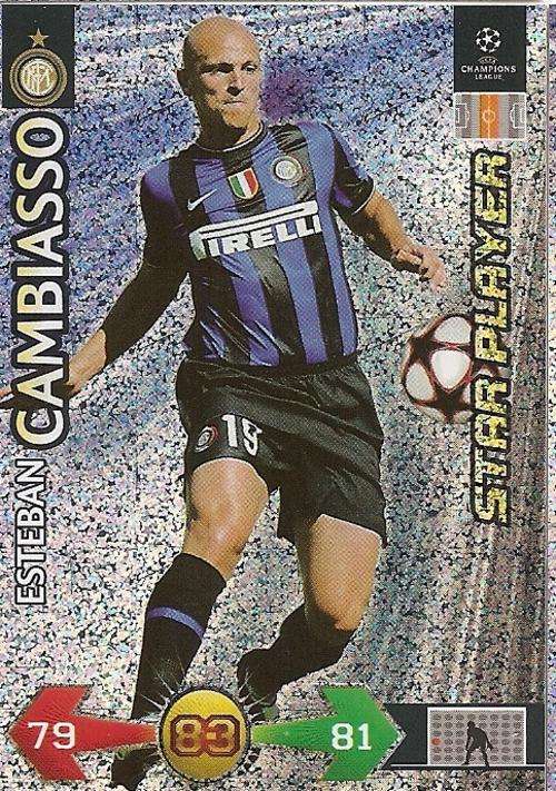 E. CAMBIASSO - PANINI` CHAMPIONS LEAGUE S/STRIKES` 2009/10 - `STAR PLAYER` TRADING CARD