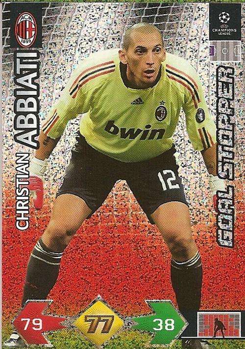 CHAMPIONS LEAGUE S/STRIKES 2009/10 - CHRISTIAN ABBIATI "GOAL STOPPER" CARD