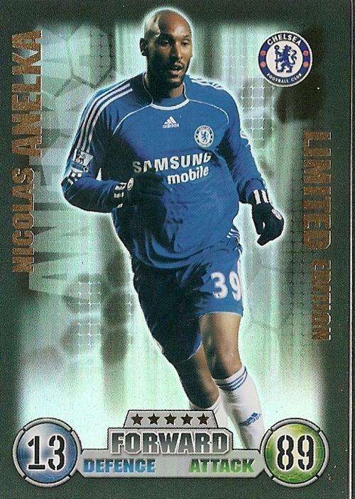 NICOLAS ANELKA - TOPPS `MATCH ATTAX` 2007/2008 - FOIL  `LIMITED EDITION` TRADING CARD