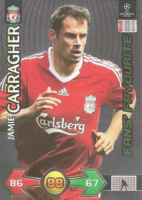 CHAMPIONS LEAGUE S/STRIKES 2009/10 - JAMIE CARRAGHER FANS FAVOURITE CARD