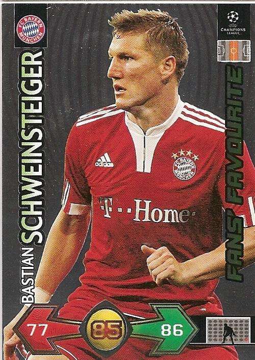 CHAMPIONS LEAGUE S/STRIKES 2009/10 - SCHWEINSTEIGER FANS FAVOURITE