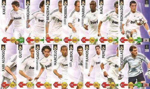 CHAMPIONS LEAGUE - S/STRIKERS - REAL MADRID COMPLETE BASE TEAM 15 CARDS