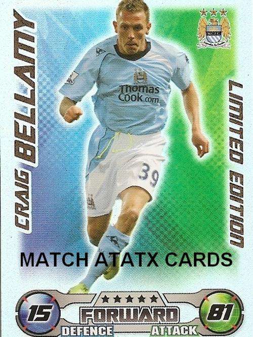 MATCH ATTAX EXTRA 2008/09 - CRAIG BELLAMY `LIMITED EDITION` CARD