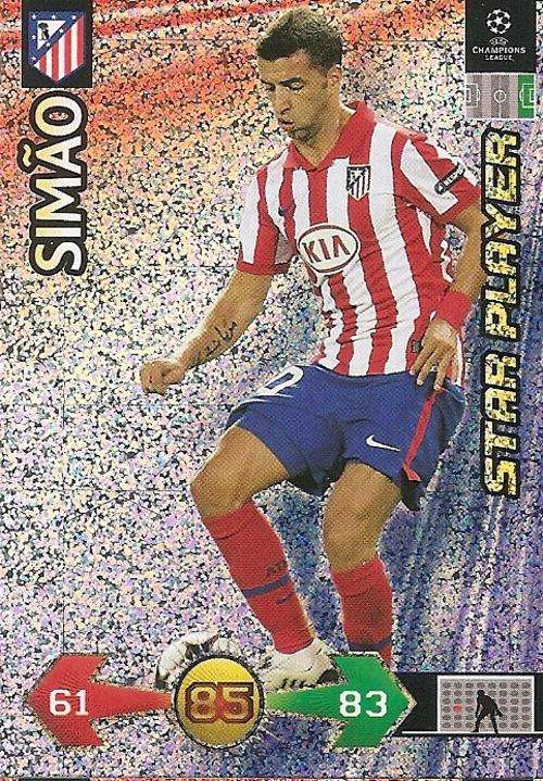 SIMAO - PANINI `CHAMPIONS LEAGUE S/STRIKES UPDATE` 2009/10 - FOIL `STAR PLAYER` TRADING CARD