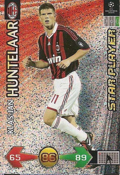 K. HUNTELAAR - PANINI `CHAMPIONS LEAGUE S/STRIKES UPDATES` 2009/10 - FOIL `STAR PLAYER` TRADING CARD