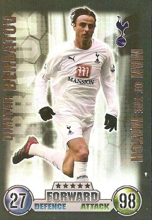 MATCH ATTAX 07/08 - DIMITAR BERBATOV "M/MATCH" CARD