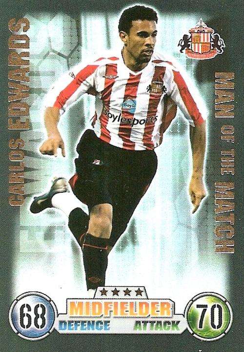 MATCH ATTAX 2007/08 - CARLOS EDWARDS `MAN of the MATCH` CARD