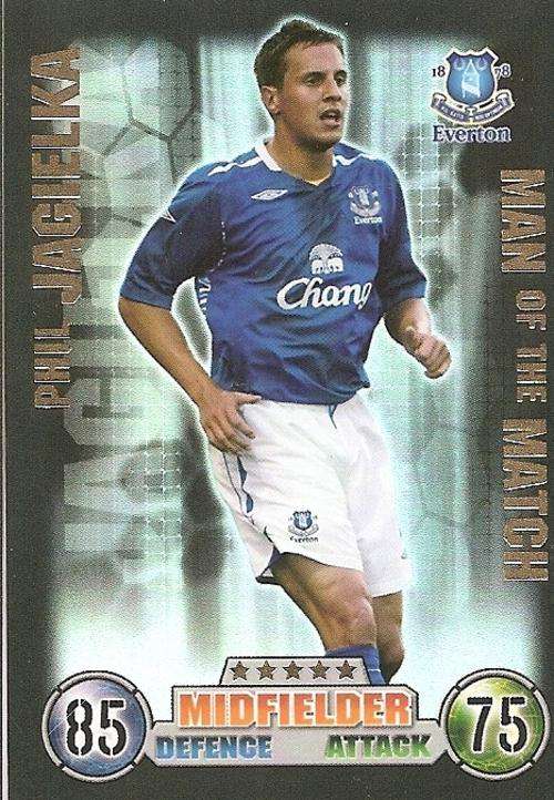 MATCH ATTAX 2007/08 - PHIL JAGIELKA `MAN of the MATCH` TRADING CARD