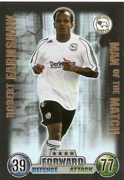 MATCH ATTAX 2007/08 - ROBERT EARNSHAW `MAN of the MATCH` TRADING CARD