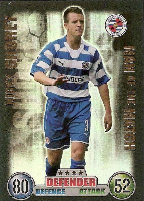 MATCH ATTAX 2007/08 - NICK SHOREY `MAN of the MATCH` TRADING CARD