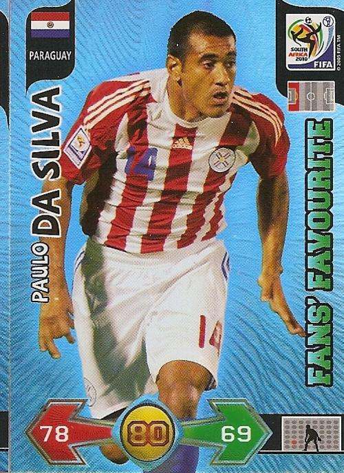 PAULO DA SILVA - PANINI FIFA WORLD CUP 2010 COLLECTION -  FOIL `FANS FAVOURITE` CARD