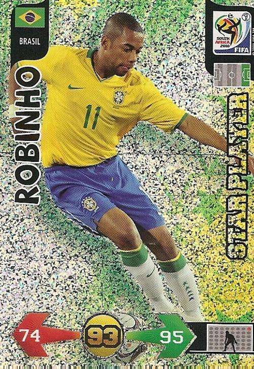 FIFA 2010 WORLD CUP ADRENALYN XL - ROBINHO `STAR PLAYER` CARD