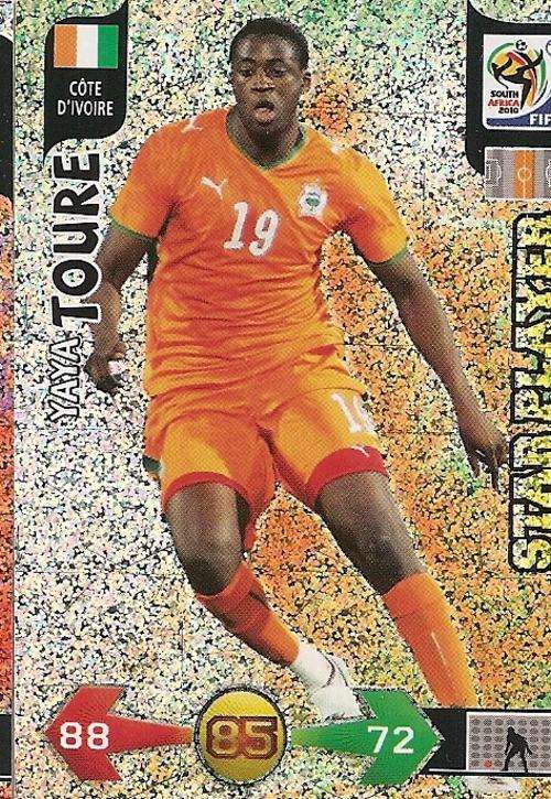 YAYA TOURE - PANINI FIFA WORLD CUP 2010 COLLECTION - FOIL "STAR PLAYER" CARD