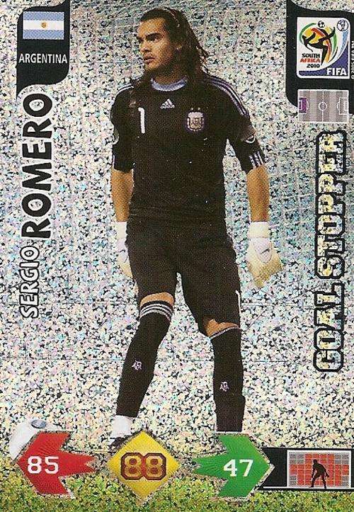 FIFA 2010 ADRENALYN XL - SERGIO ROMERO GOAL STOPPER TRADING CARD