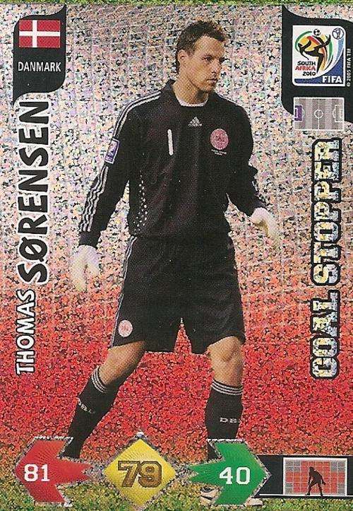 FIFA 2010 ADRENALYN XL - THOMAS SORENSEN GOAL STOPPER TRADING CARD