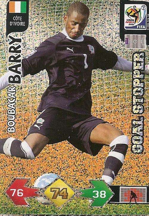 FIFA 2010 ADRENALYN XL - BOUBACAR BARRY GOAL STOPPER TRADING CARD
