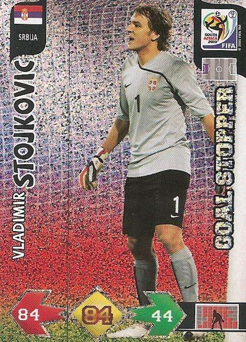 FIFA 2010 ADRENALYN XL - VLADMIR STOJKOVIC GOAL STOPPER TRADING CARD