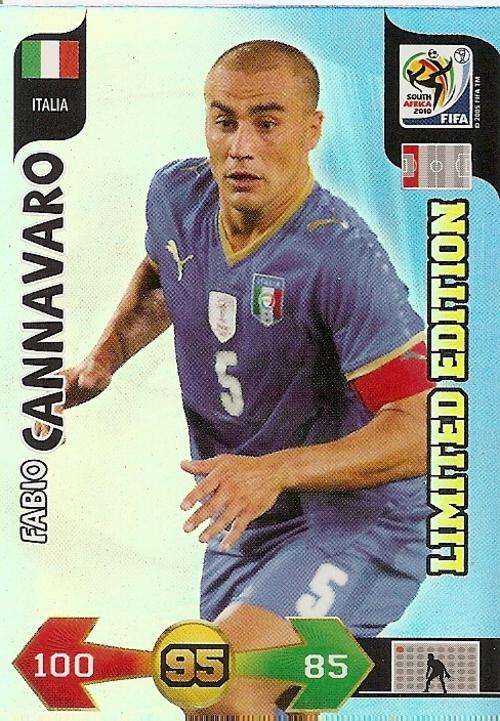 FABIO CANNAVARO - PANINI FIFA WORLD CUP 2010 SOUTH AFRICA - `LIMITED EDITION` TRADING CARD