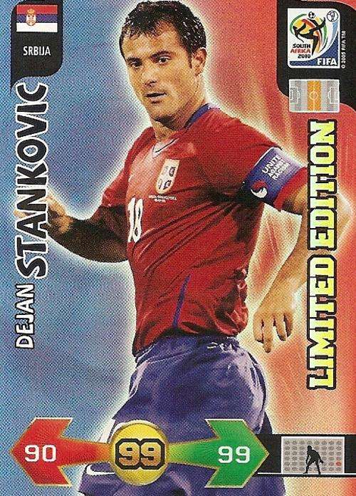 DEJAN STANKOVIC - PANINI  FIFA WORLD CUP 2010 SOUTH AFRICA -  `LIMITED EDITION` TRADING CARD