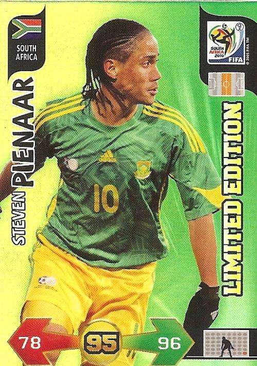 STEVEN PIENAAR - FIFA WORLD CUP 2010 SOUTH AFRICA -  `LIMITED EDITION` TRADING CARD