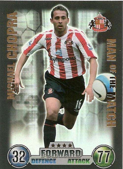 MATCH ATTAX 2007/08 - MICHAEL CHOPRA `MAN of the MATCH` TRADING CARD