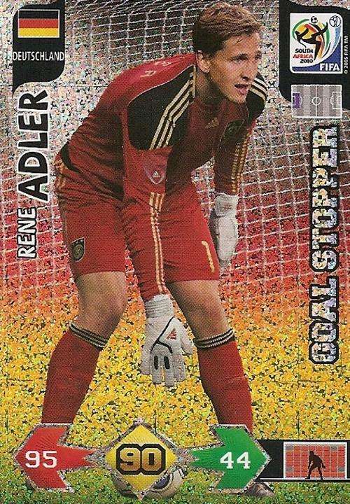 RENE ADLER - PANINI FIFA WORLD CUP 2010 COLLECTION -  `GOAL STOPPER` TRADING CARD - INT. VERSION