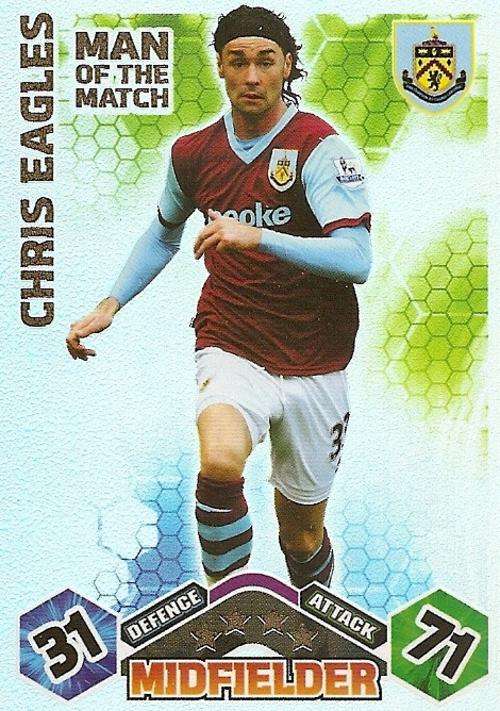 CHRIS EAGLES - MATCH ATTAX EXTRA 2009/10 - `MAN of the MATCH` FOIL TRADING CARD