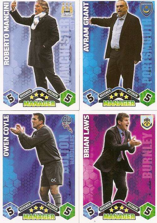 MATCH ATTAX EXTRA 09/10 - SET OF 4 EXTRA MANAGERS