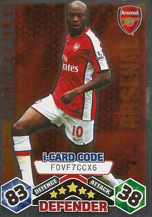 MATCH ATTAX EXTRA 09/10 - WILLIAM GALLAS iCARD