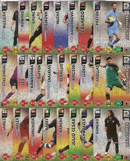 FIFA 2010 ADRENALYN XL -GOAL STOPPER COMPLETE SET OF 25 CARDS