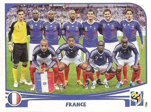 PANINI WORLD CUP 2010 STICKERS - FRANCE TEAM STICKER No 87