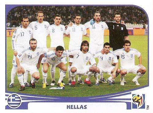 PANINI WORLD CUP 2010 STICKERS - GREECE TEAM STICKER No163