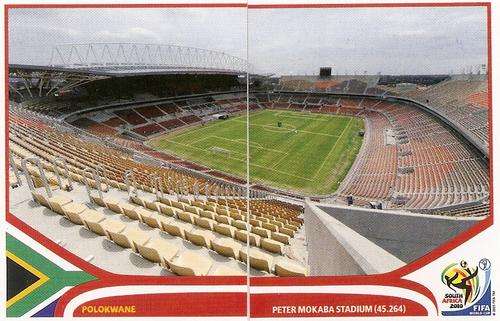 PANINI WORLD SUP 2010 STICKERS - PETER MOKABA STADIUM STICKERS No 20+21