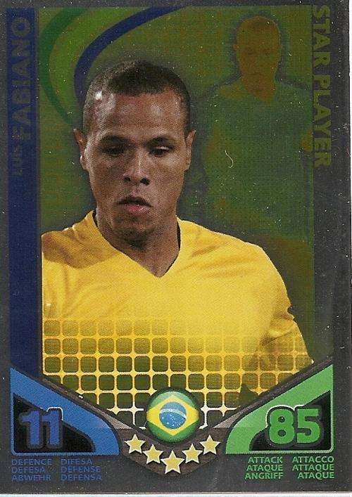 MATCH ATTAX WORLD STARS 2010 - LUIS FABIANO STAR PLAYER - SA VERSION