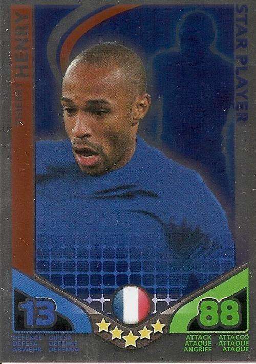 MATCH ATTAX WORLD STARS 2010 - THIERY HENRY STAR PLAYER - SA EDITION