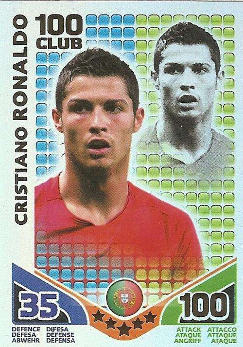 MATCH ATTAX WORLD STARS 2010 - CRISTIANO RONALDO CLUB 100 - SA VERSION