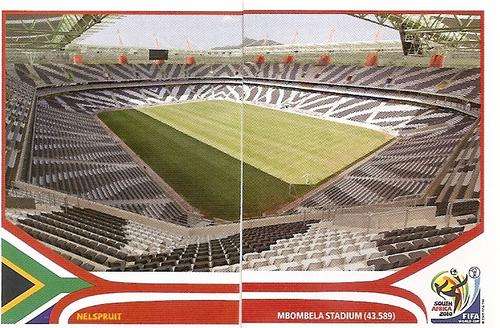 PANINI WORLD CUP STICKERS 2010 - MBOMBELA STADIUM Nos 18&19