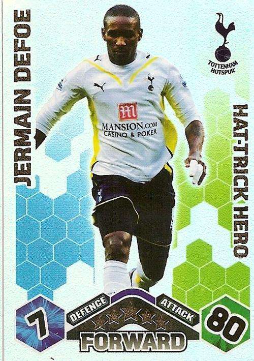 MATCH ATTAX EXTRA 09/10 - JERMAINE DEFOE HAT TRICK HERO