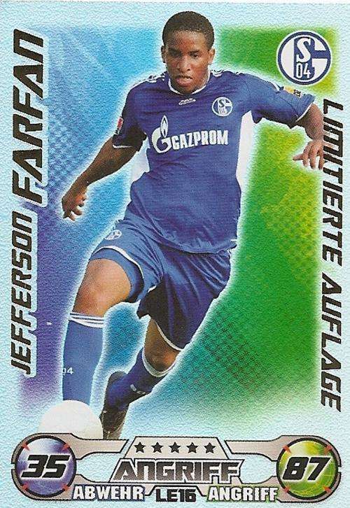 MATCH ATTAX 09/10 BUDESLIGA - JEFFERSON FARFAN "LIMITED EDITION" CARD L16