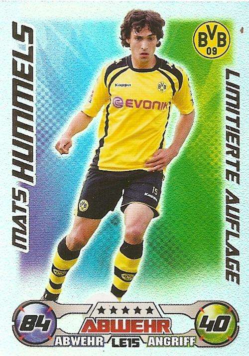 MATCH ATTAX 09/10 BUDESLIGA - MATS HUMMELS  "LIMITED EDITION" CARD L15
