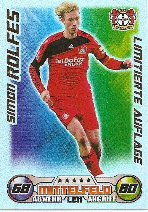 MATCH ATTAX 09/10 BUDESLIGA - SIMON ROLFES "LIMITED EDITION" CARD L11