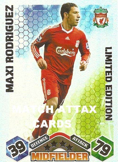 MAXI RODRIGUEZ - TOPPS `MATCH ATTAX EXTRA` 2010 -  RARE `LIMITED EDITION` TRADING CARD