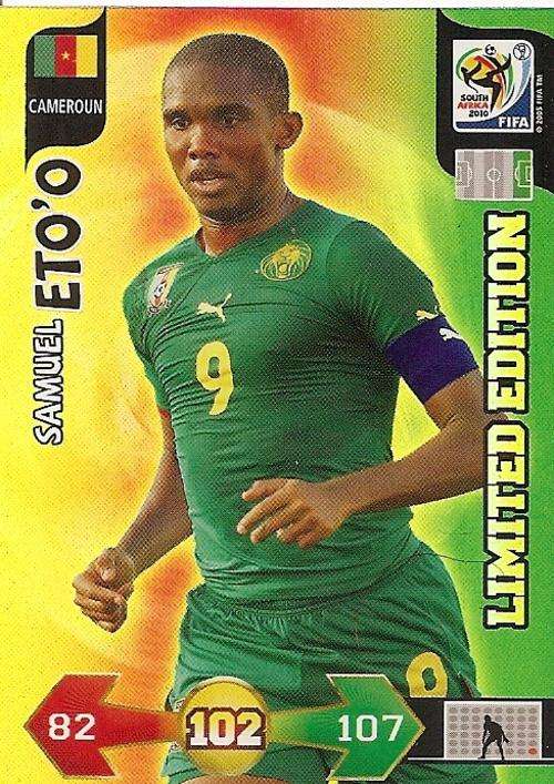 SAMUEL ETO`O - FIFA WORLD CUP 2010 SOUTH AFRICA -  `LIMITED EDITION` TRADING CARD
