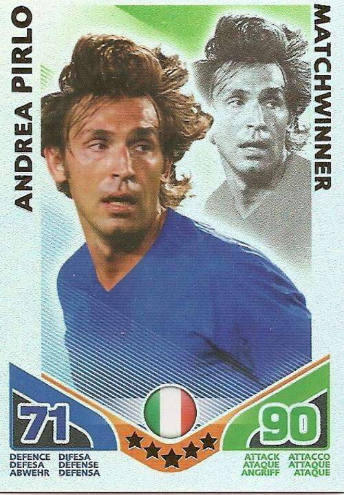 ANDREA PIRLO - TOPPS MATCH ATTAX `FIFA WORLD CUP 2010` -  `MATCHWINNER` CARD - GERMAN VERSION