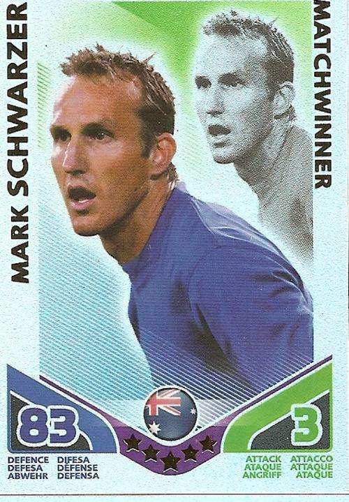 MARK SCHWARZER - TOPPS MATCH ATTAX `FIFA WORLD CUP 2010` -  `MATCHWINNER` CARD - GERMAN VERSION