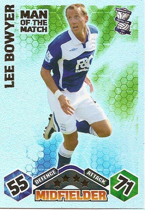 LEE BOYWER - MATCH ATTAX 2009/10 - `MAN of the MATCH` FOIL TRADING CARD