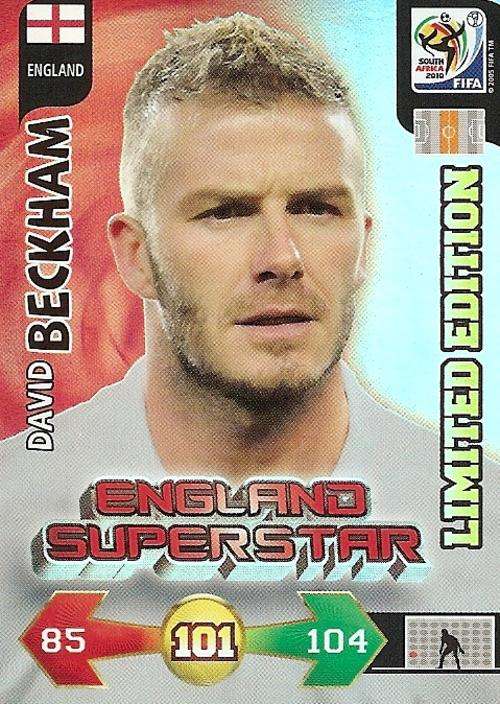 FIFA 2010 ADRENALYN XL - DAVID BECKHAM LIMITED EDITION CARD
