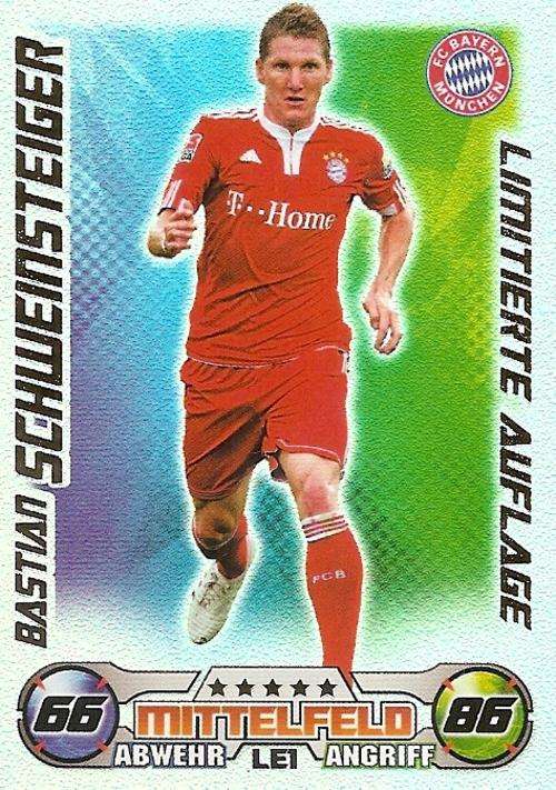 MATCH ATTAX 09/10 BUDESLIGA - BASTIAN SCHWEINSTEIGER "LIMITED EDITION" CARD L1