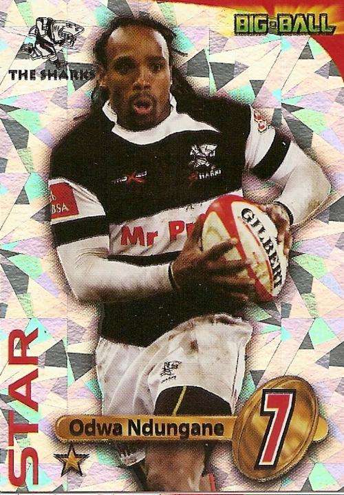 ODWA NDUNGANE - 2010 BIG BALL RUGBY COLLECTION -  FOIL `STAR PLAYER` TRADING CARD TS20