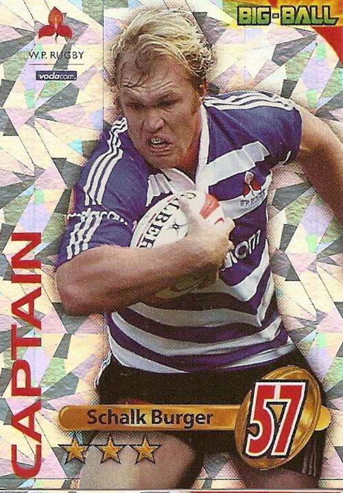 2010 BIG BALL RUGBY COLLECTION - SCHALK BURGER CAPTAIN CARD (WP34)